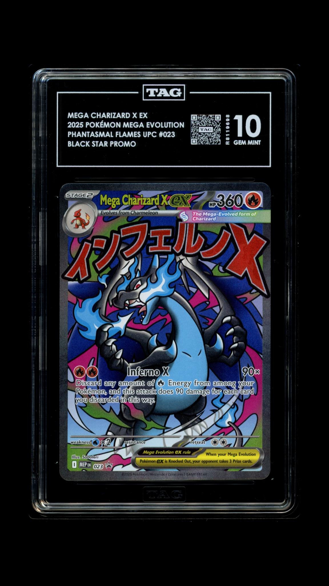 TAG 10 - Black Star Promo - Mega Charizard X ex #023