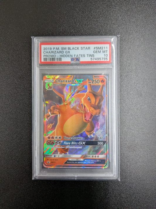 PSA 10 - Promo Hidden Fates - Charizard GX #SM211