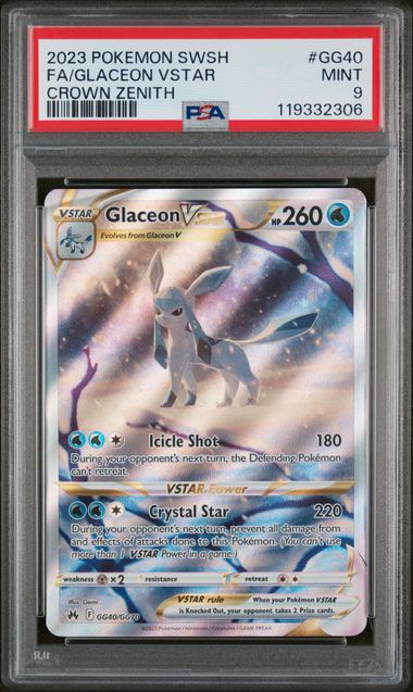PSA 9 - Crown Zenith - Glaceon #GG40