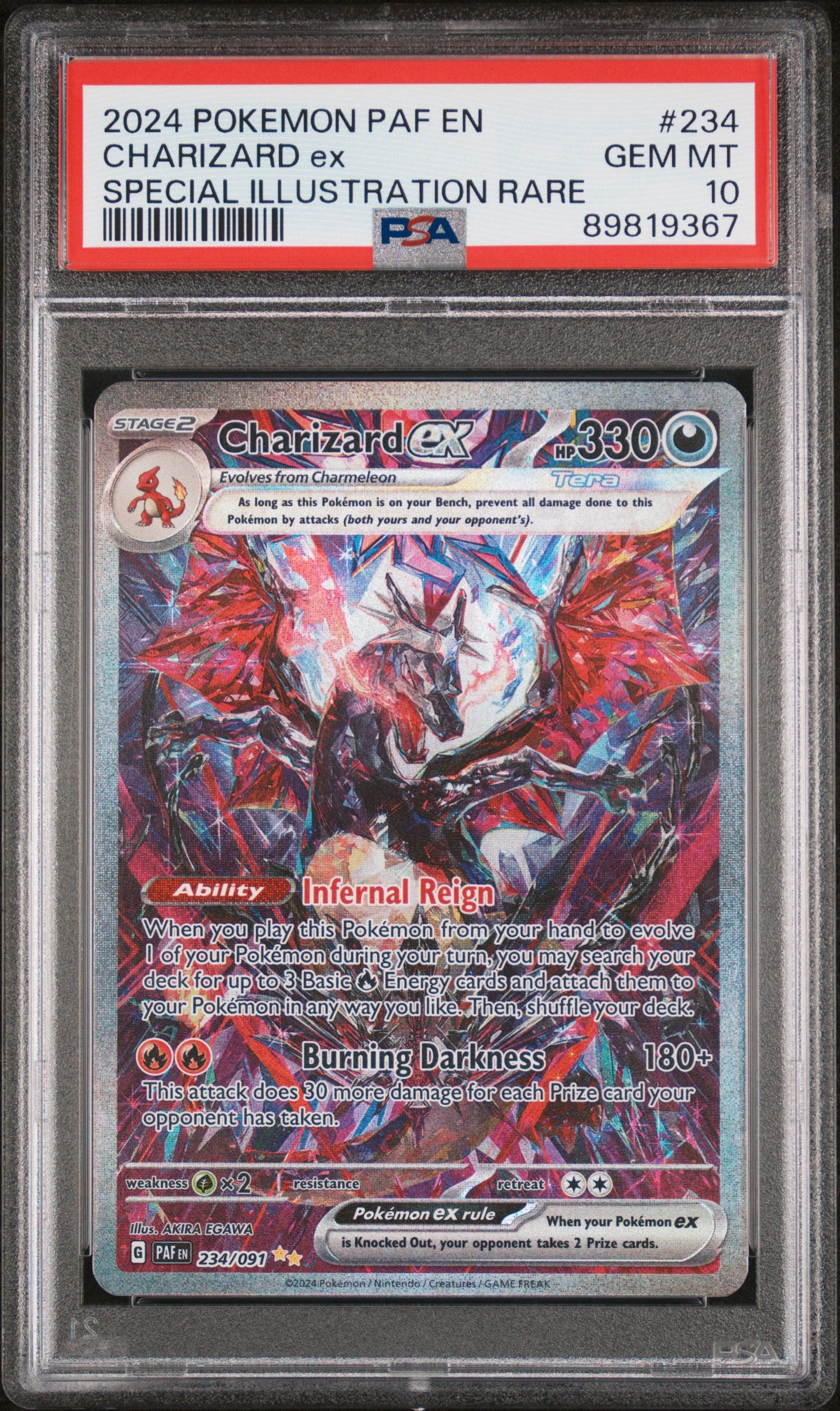 PSA 10 - Paldean Fates Charizard Ex Special Illustration Rare 234