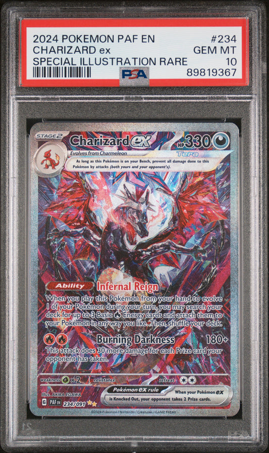 PSA 10- Paldean Fates Charizard Ex Special Illustration Rare 234