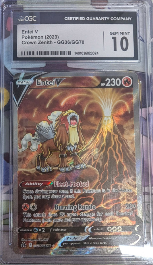 CGC 10 - Crown Zenith - Entei V #GG36