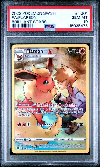 PSA 10 - Brilliant Stars - Flareon #TG01