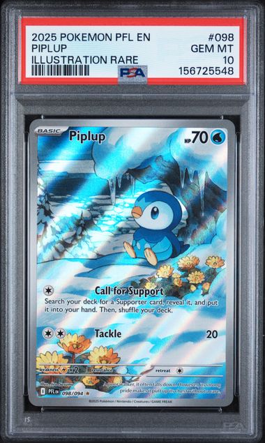 PSA 10 - Phantasmal Flames - Piplup #098