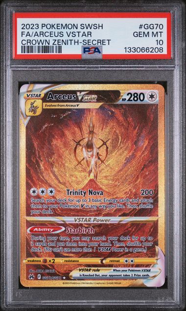 PSA 10 - Crown Zenith - Arceus #GG70