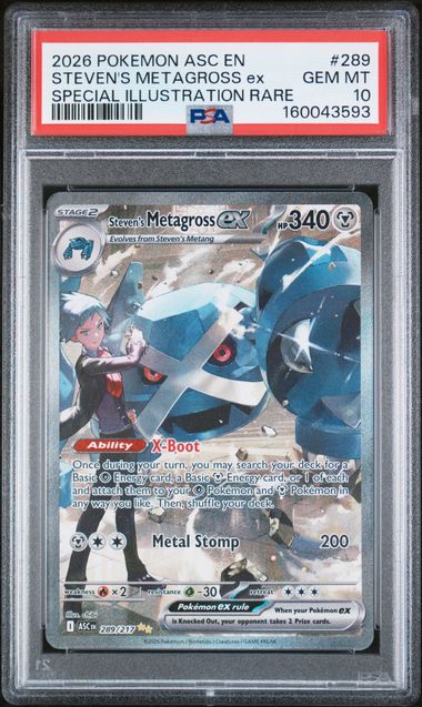 PSA 10 - Ascended Heroes - Steven's Metagross #289