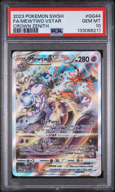 PSA 10 - Crown Zenith - Mewtwo VSTAR #GG44